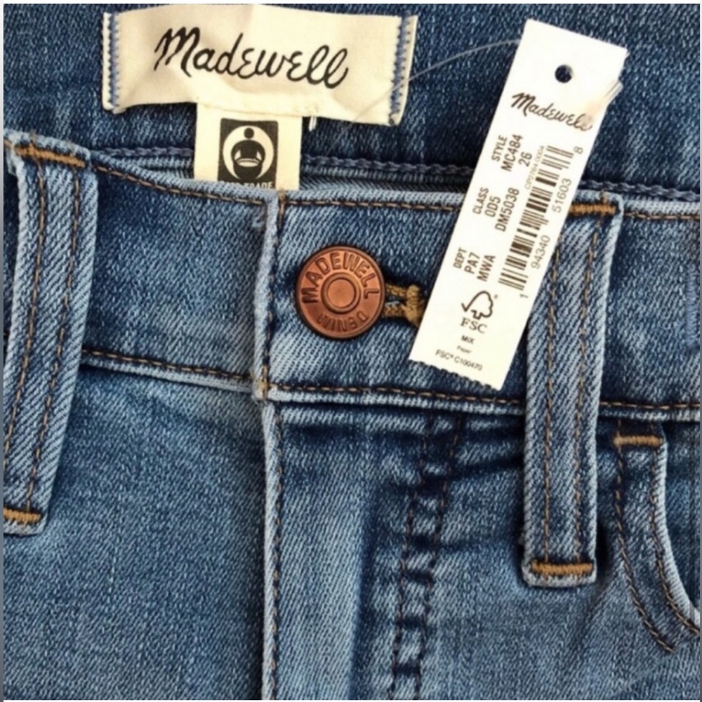 NWT Madewell High Waisted Ankle-Slit Jeans